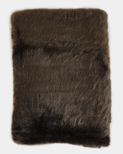 Paul Costelloe Living Brown Faux Fur Throw